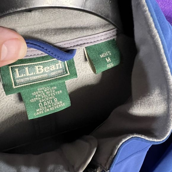 LL Bean Softshell‎ Windstopper Jacket Blue Size Mens Medium - Picture 3 of 5